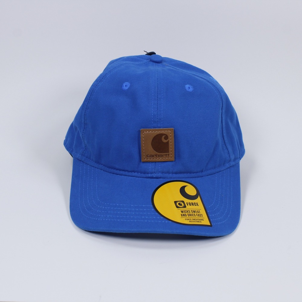 Carhartt Odessa Canvas Cap Marine Blue Force Sweatband Hat OS NWT
